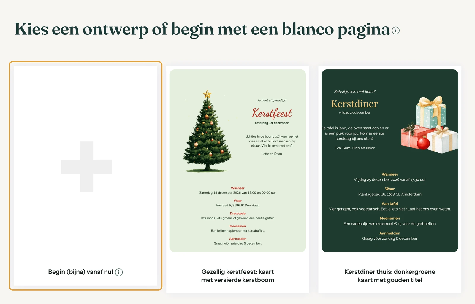 Kant-en-klare ontwerpen naast het vak Begin (bijna) vanaf nul