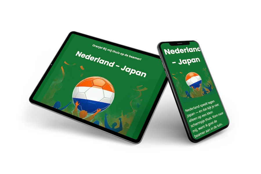 Heldere online uitnodiging voor gasten uit twee landen &ndash; voorbeeld 2